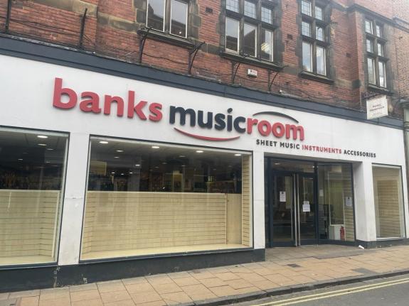 The Northern Echo: Banks Musicroom, in Lendal, is to cease trading on March 17 The Northern Echo: Banks Musicroom, in Lendal, is to cease trading on March 17