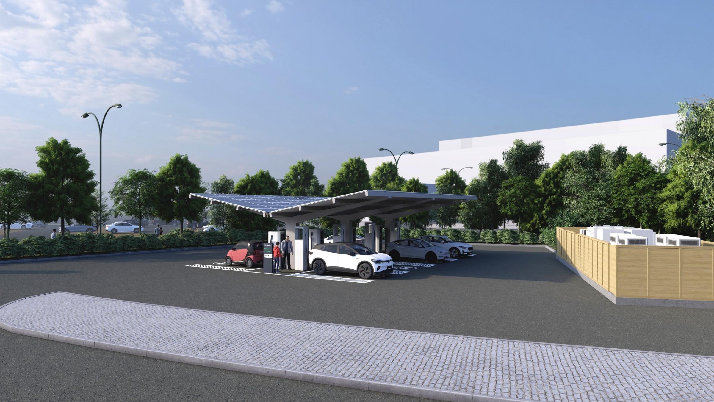 Artists impression of the Monks Cross hyperhub