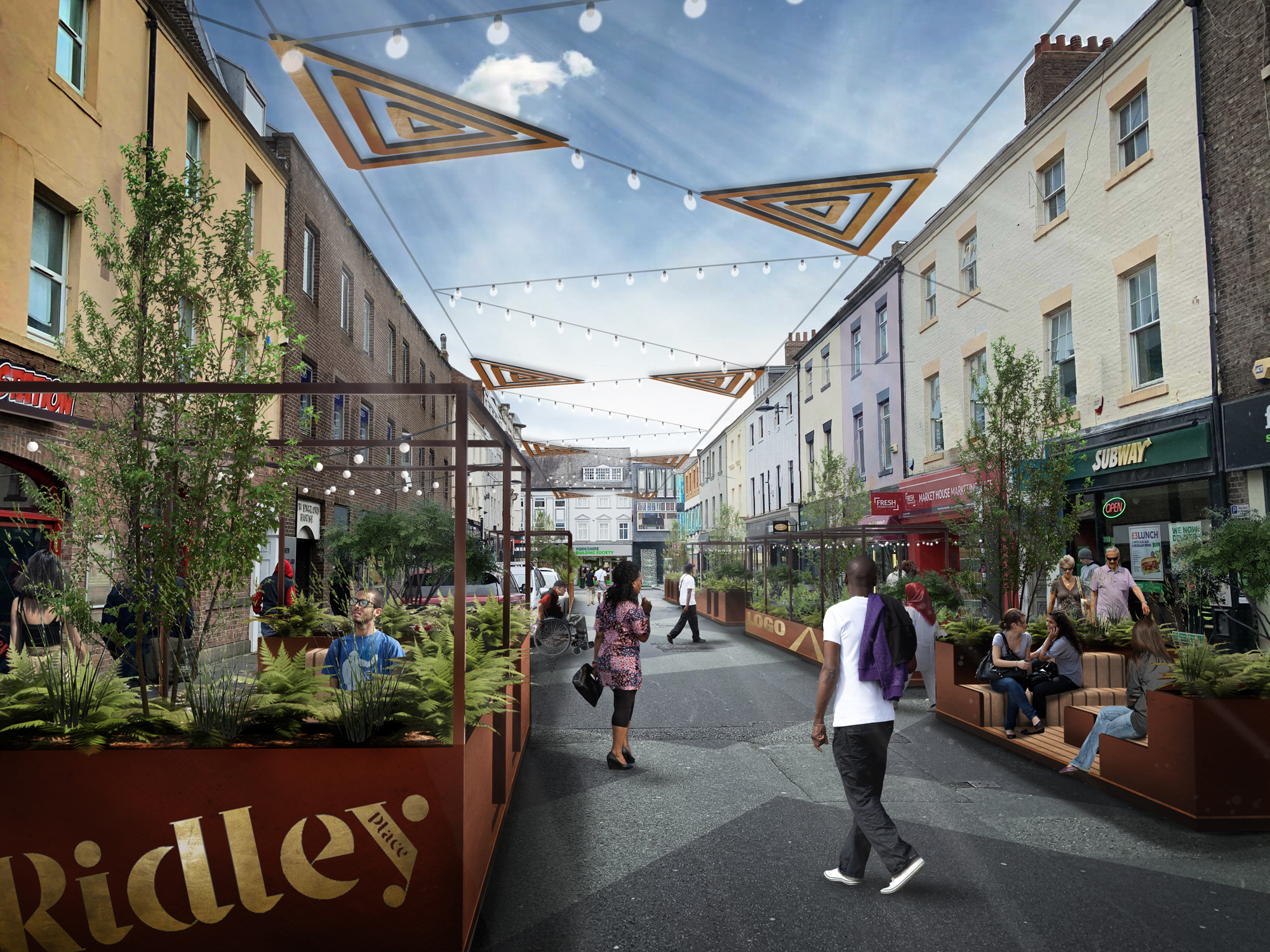 An artist’s impression of what Ridley Place will look like