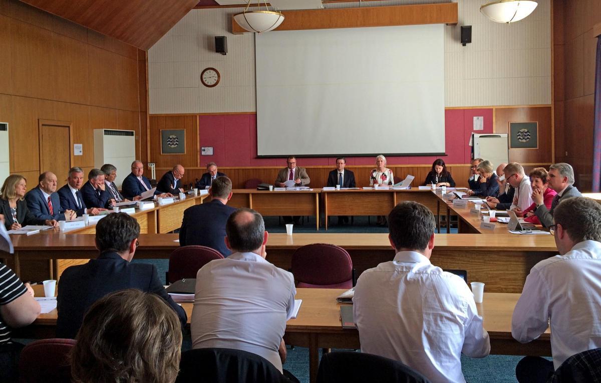 North East Combined Authority Leadership Board meeting at the time