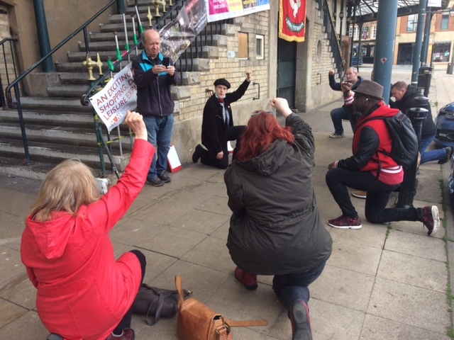 Anti-racism protest in Darlington Market Square Picture: ALEXA FOX