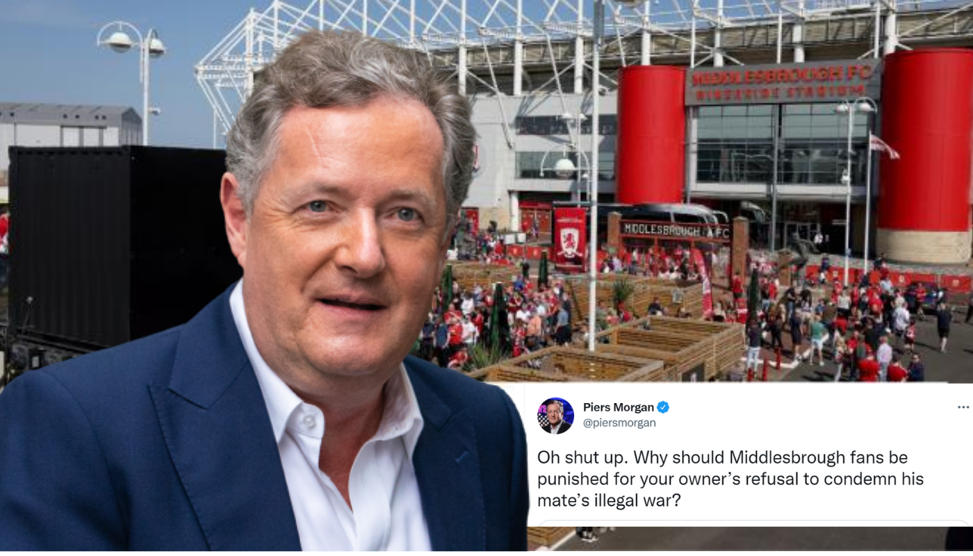 Piers Morgan responds to Chelsea's Boro FA Cup request