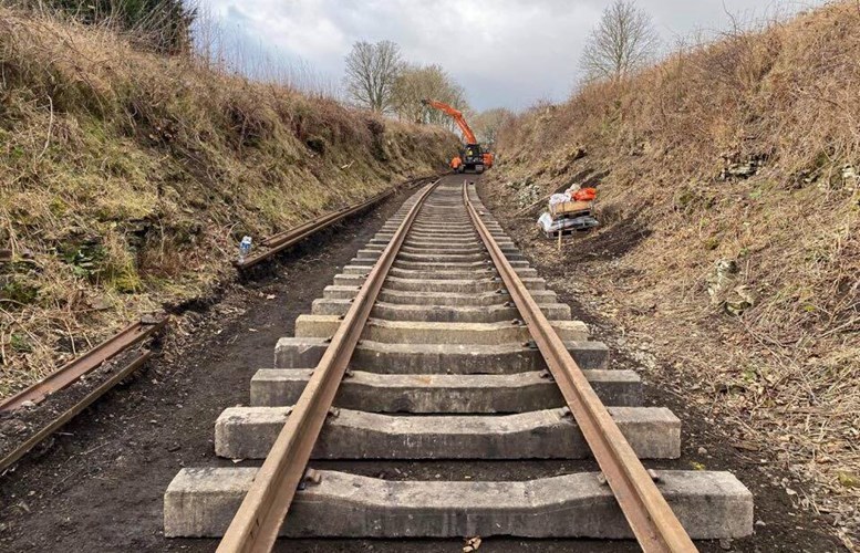 An image of the track issued with the appeal by Wensleydale Railway