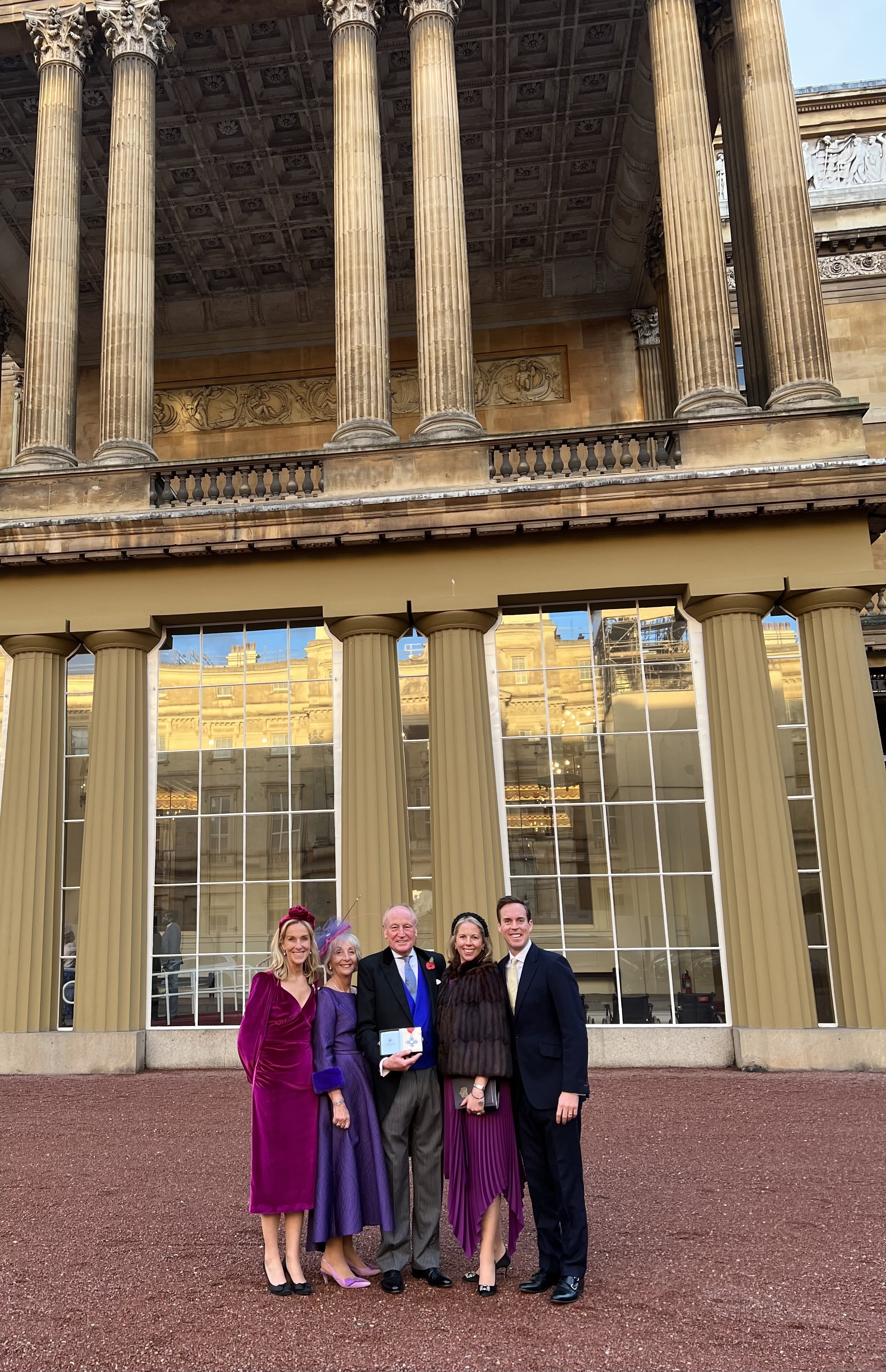 David Kerfoot CBE and wife Elizabeth with daughters Jennifer and Eleanor and son Thomas